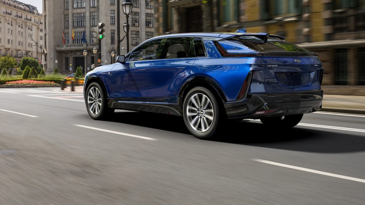 The LYRIQ's design is bold and expressive.