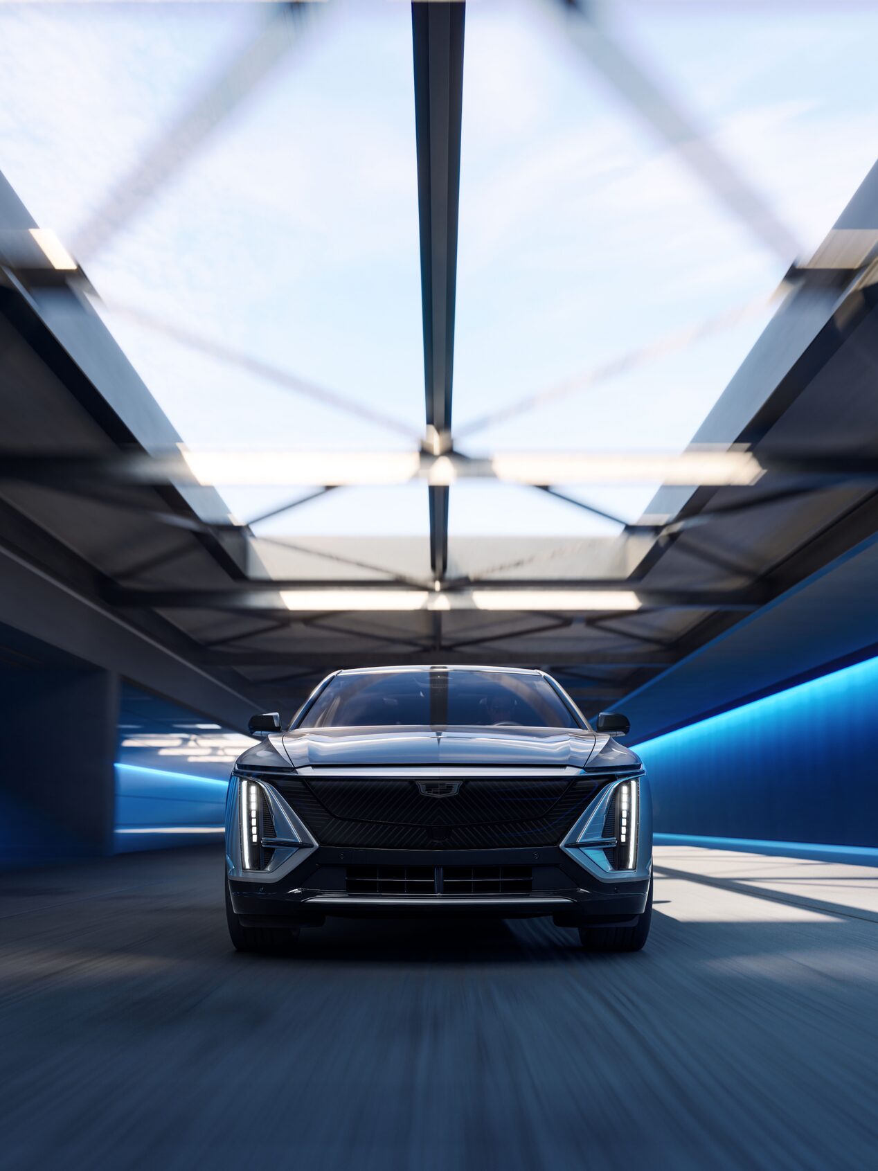 Vorderseite des Cadillac LYRIQ.
