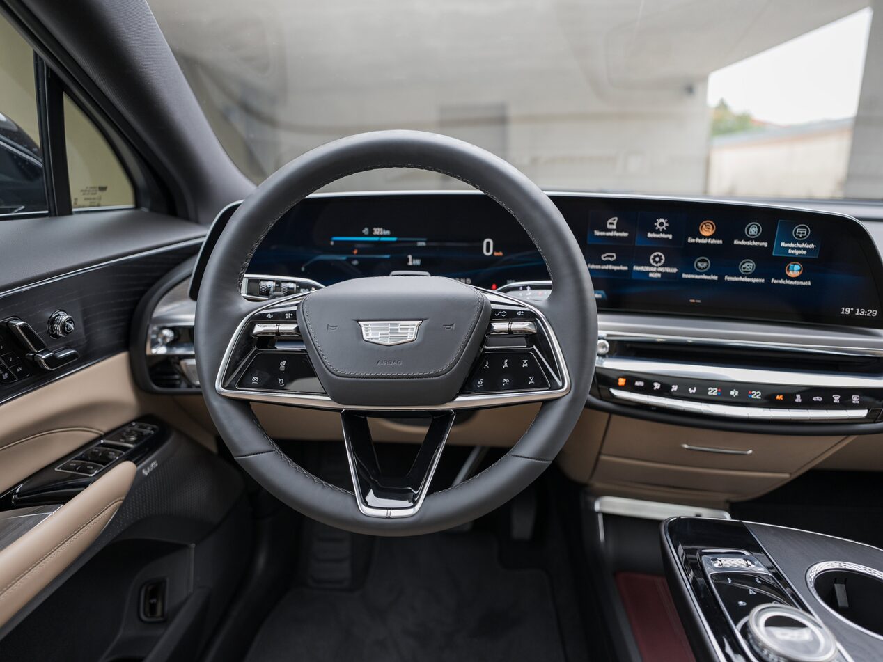 Infotainment features on the 33-inch LED display.