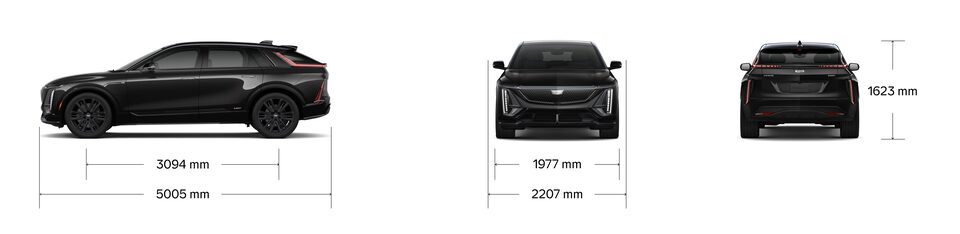 LYRIQ V-SERIES exterior dimensions