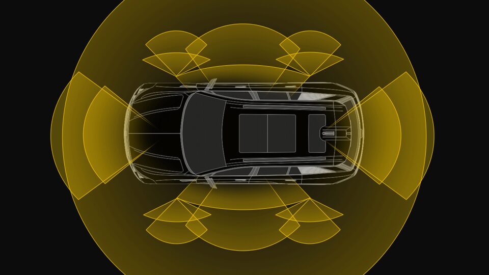 Cadillac Vistiq SUV Cameras and sensors