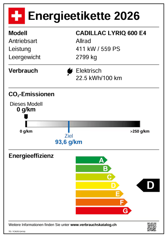 Lyriq Energy Label