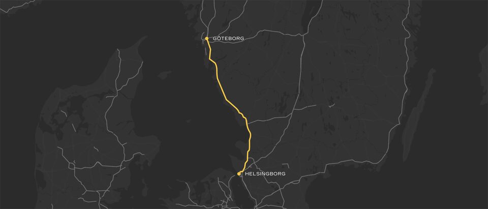 Driving route from Geneva to Marseilles.